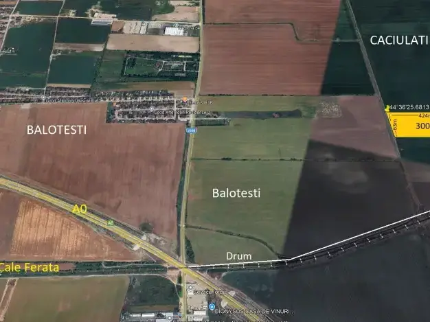 Vanzare teren 3 Ha Moara Vlasiei la limita intravilan Balotesti de investitie img 3